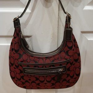 COACH-NWOT Red & Black Hobo